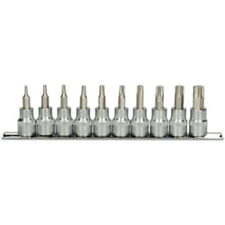 Ks Tools - Rail de 10 douilles tournevis ultimate® torx® 3/8'', T10 à T55 - 922.3939