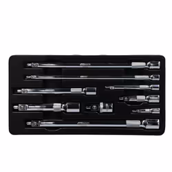 Selon DIN 3123 / ISO 3316 Carré d'entraînement selon DIN 3120 / ISO 1174 Chrome Vanadium 1/4" : 50 - 100 - 250 mm 3/8" : 75 - ...