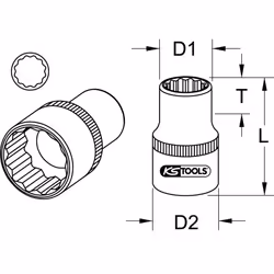 KS Tools 911.3496 douills et ensemble de douilles