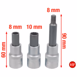 KS Tools 515.1039, Ensemble de douilles, 1/2", 3 tête(s), Sulfate de chondroïtine, ISO 1174, DIN 3121, 280 g