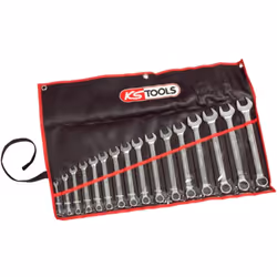 Jeu de 21 clés mixtes métriques - en trousse Kstools Selon DIN 3113 Form A / ISO 3318 / ISO 7738 Angle de fourche 15° Oeil in ...