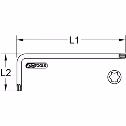 Kstools - Clés mâles torx® à tête spérique longues T27