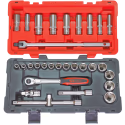 Coffret bi-matière avec coins renforcés Gamme ULTIMATE composée d'outils robustes, esthétiques et astucieux Finition chromée  ...
