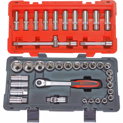 Description générale Coffret de douilles et accessoires ULTIMATE® 1/2'', comprenant 39 pièces, conçu pour les professionnels  ...