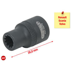 Kstools - Douille pour étriers de freins pour Renault/Scania/Volvo, 11 pans