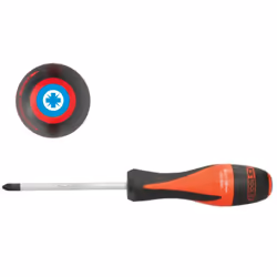 Tournevis ULTIMATE® POZIDRIV®, PZ2 - L.100 mm Kstools DIN / ISO 8764 Manche tri-matière Lame en acier trempé Chromée avec poi ...
