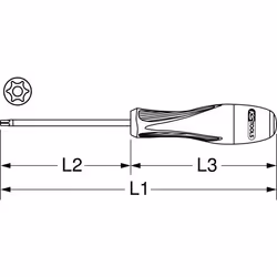 Tournevis ULTIMATE® TORX® percé TB8 - L.100 mm
