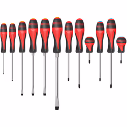 Description générale Jeu de tournevis KS TOOLS Ultimate - 12 pcs , ensemble de tournevis cruciformes, pozidriv et plats, idéa ...