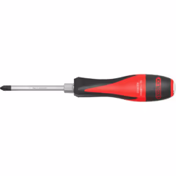 DIN/ ISO8764. Manche bi-matière. Lame en acier trempé. Chromée avec pointe brunie. Lame en . Chrome vanadium. Résistant aux p ...