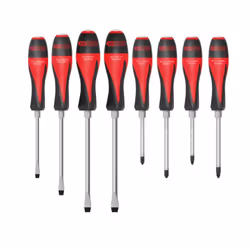 Jeu de 8 Tournevis ULTIMATE MAX 5,5 à 10 mm - PH1 - PH2 - PZ1 - PZ2 - KS TOOLS 922.6130Jeu de 8 tournevis ULTIMATEmax à lame  ...