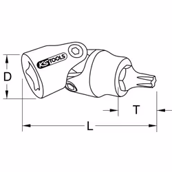 Kstools - Douille articulée ultimate® torx® 1/4, T25 - 922.1506