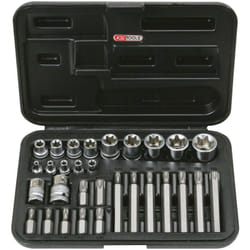 Kstools - ks Tools - Coffret de douilles et douilles tournevis torx® percé, 1/4'' - 3/8'' - 1/2'', 30 pièces - 922.4301