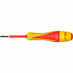 Selon DIN 7438 / DIN ISO 8764 Isolation selon IEC 60900 Manche bi-matière Code couleur empreinte Pointe brunie Acier Résistan ...