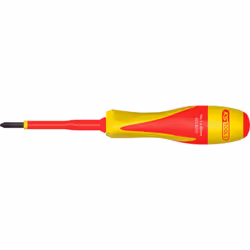 Selon DIN 7438 / DIN ISO 8764 Isolation selon IEC 60900 Manche bi-matière Code couleur empreinte Pointe brunie Acier Résistan ...