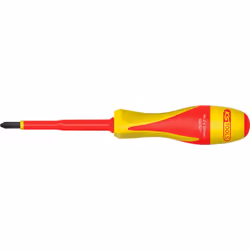 Selon DIN 7438 / DIN ISO 8764 Isolation selon IEC 60900 Manche bi-matière Code couleur empreinte Pointe brunie Acier Résistan ...