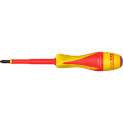 Selon DIN 7438 / DIN ISO 8764 Isolation selon IEC 60900 Manche bi-matière Code couleur empreinte Pointe brunie Acier Résistan ...