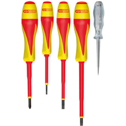 Ks Tools - Jeu de 4 tournevis isolés ultimate et 1 tournevis testeur - 922.6217