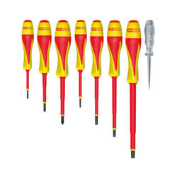Ks Tools - Jeu de 7 tournevis bi-matière isolés 1000V Fente-PH + tournevis testeur - 922.6218