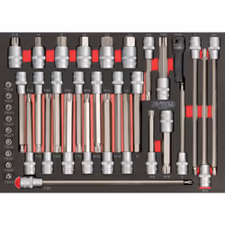 Module en mousse taille 1/2 Pour servantes et établis Empreinte des outils découpée au laser Mousse imputrescible - Code EAN: ...