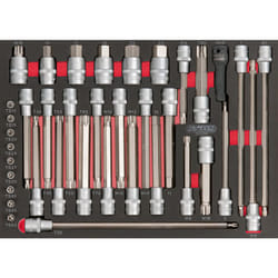 Kstools - Module d'embouts longs pour la mécanique 1/4'' - 1/2'', 38 pièces