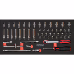 Description générale Le module de douilles et accessoires ULTIMATE® 1/4'' comprend 54 pièces essentielles pour vos projets de ...