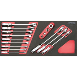 Ks Tools - Module de clés mixtes à cliquet inclinable GEARplus® avec adaptateurs, 16 pcs - 713.2028