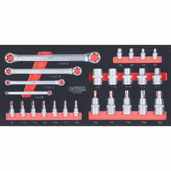 Module en mousse taille 1/3 Pour servantes et établis Empreinte des outils découpée au laser Mousse imputrescible - Code EAN: ...