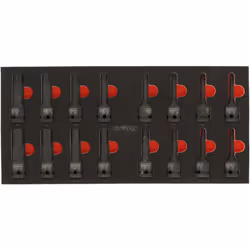 Module en mousse taille 1/3 Pour servantes et établis Empreinte des outils découpée au laser Mousse imputrescible - Code EAN: ...