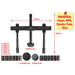 Kstools - ks tools Set universel d'extracteurs de moyeux de roue de camions, 27 pièces - 460.1765