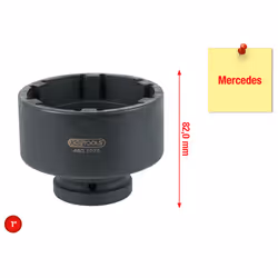 KS Tools 460.1075, Prise, 1", 1 tête(s), Acier, ISO 1174, DIN 3121, 2,62 kg