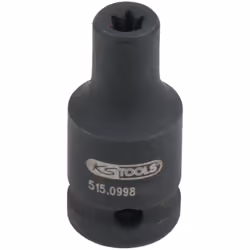 Torx ECarré d’entraînement selon DIN 3121 / ISO 1174Version courtePour actionnement de machinesTête brunieChrome-Molybdène Ca ...