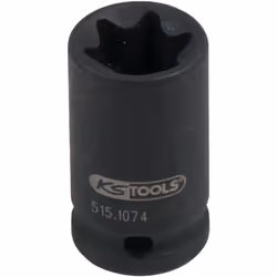 Torx E Carré d’entraînement selon DIN 3121 / ISO 1174 Version courte Pour actionnement de machines Tête brunie Chrome-Molybdè ...