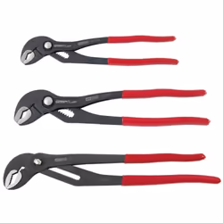 Lot de trois pinces multiprises à verrouillage 10'' - 12'' - 16'' Kstools Selon DIN / ISO 8976 Crémaillère 11 positions Prote ...