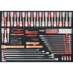 Module 1/1 Pour servantes d'atelier et coffres à outils Rangement ordonné grâce à une découpe Résistant aux hydrocarbures et  ...
