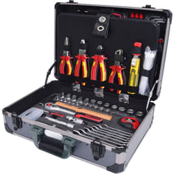 Kstools - 1/4' + 1/2' Valise d'électricien, 128 pièces