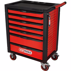 KS Tools 826.0007, Caisse à outils, Acier, Noir, Rouge, 350 kg, Clé, 788 mm