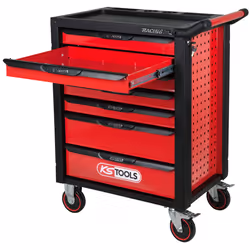Kstools - RACINGline Servante d'atelier noir/rouge avec 7 tiroirs - Vue supplémentaire 6