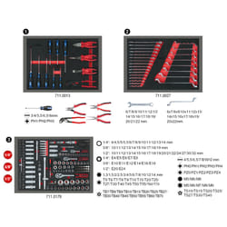 KS Tools 713.0215 Caisse à outils pour mécanicien 215 outils