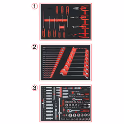 KS Tools 713.0215 Caisse à outils pour mécanicien 215 outils