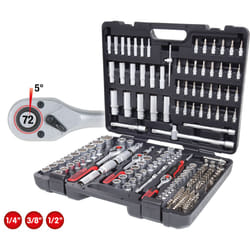 1/4 + 3/8 + 1/2 Coffret de douilles, 195 pièces