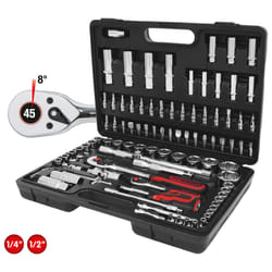 1/4 + 1/2 CHROMEplus Coffret de douilles, 96 pièces