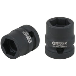 Kstools - ks tools KST-515.0062 1/2 À douille kraft, extra courte, 15,0 MM, noir/rouge