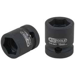Kstools - ks tools 515.0063 - douille à chocs 6 pans 1/2'', l. 28 mm - 16 mm - uniquement pour utilisation à chocs - en chrome-molybdène