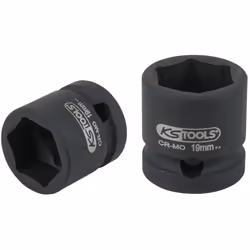 KS Tools 515.0067, Ensemble de douilles, 1/2", Métrique, 15 tête(s), 19 mm, Acier au chrome-molybdène