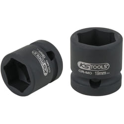 Kstools - ks tools 515.0067 - douille à chocs 6 pans 1/2'', l. 28 mm - 19 mm - uniquement pour utilisation à chocs - en chrome-molybdène
