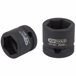 KS Tools 515.0068, Ensemble de douilles, 1/2", Métrique, 15 tête(s), 20 mm, Acier au chrome-molybdène