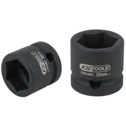 Kstools - ks tools 515.0068 - douille à chocs 6 pans 1/2'', l. 28 mm - 20 mm - uniquement pour utilisation à chocs - en chrome-molybdène