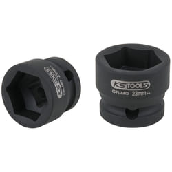 Kstools - ks tools 515.0072 - douille à chocs 6 pans 1/2'', l. 28 mm - 23 mm - uniquement pour utilisation à chocs - en chrome-molybdène