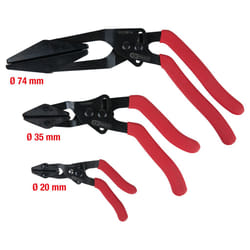 Jeu de 3 pinces à clamper les tuyaux auto-ajustables ø 20, 35, 74 mm