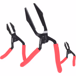 Jeu de 3 pinces à clamper les tuyaux auto-ajustables ø 20, 35, 74 mm